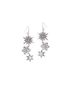New 🥰 A Blonde and Her Bag Jewelry 👩 women Snowflake Earring in Silver 🔥