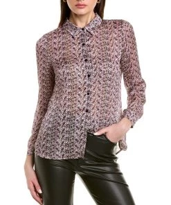 Best Pirce โค๏ธ women Traffic People Sneak Peak Button-Up ๐ Shirt โจ