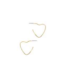 Hot Sale ⭐ A Blonde and Her Bag Jewelry 👩 women Polished Gold Heart Earring 😀