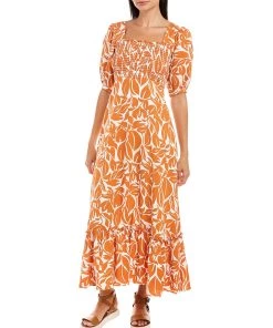 Promo 🔥 women Traffic People Talamanca Linen-Blend Maxi 👗 Dress 🔔