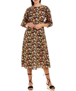 Brand new 🛒 women Traffic People Bow Down Midi 👗 Dress 🔔