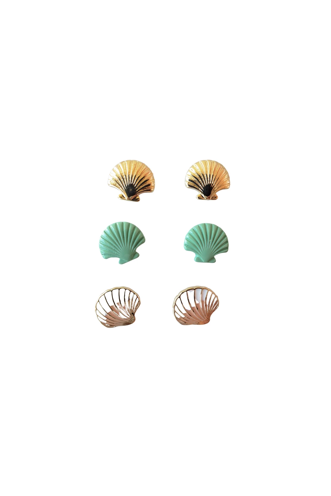 Flash Sale β A Blonde and Her Bag Jewelry π© women Clam Shell Stud Earring - Set of 3 π