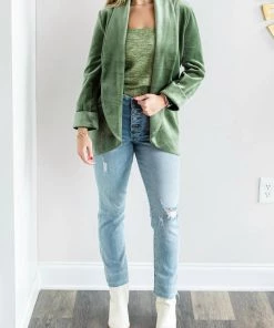 Hot Sale 🛒 Traffic People 👩 women Boyfriend Blazer in Green ✨