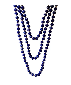 Best reviews of 🌟 A Blonde and Her Bag Jewelry 👩 women Royal Blue Crystal Beaded Necklace 😍