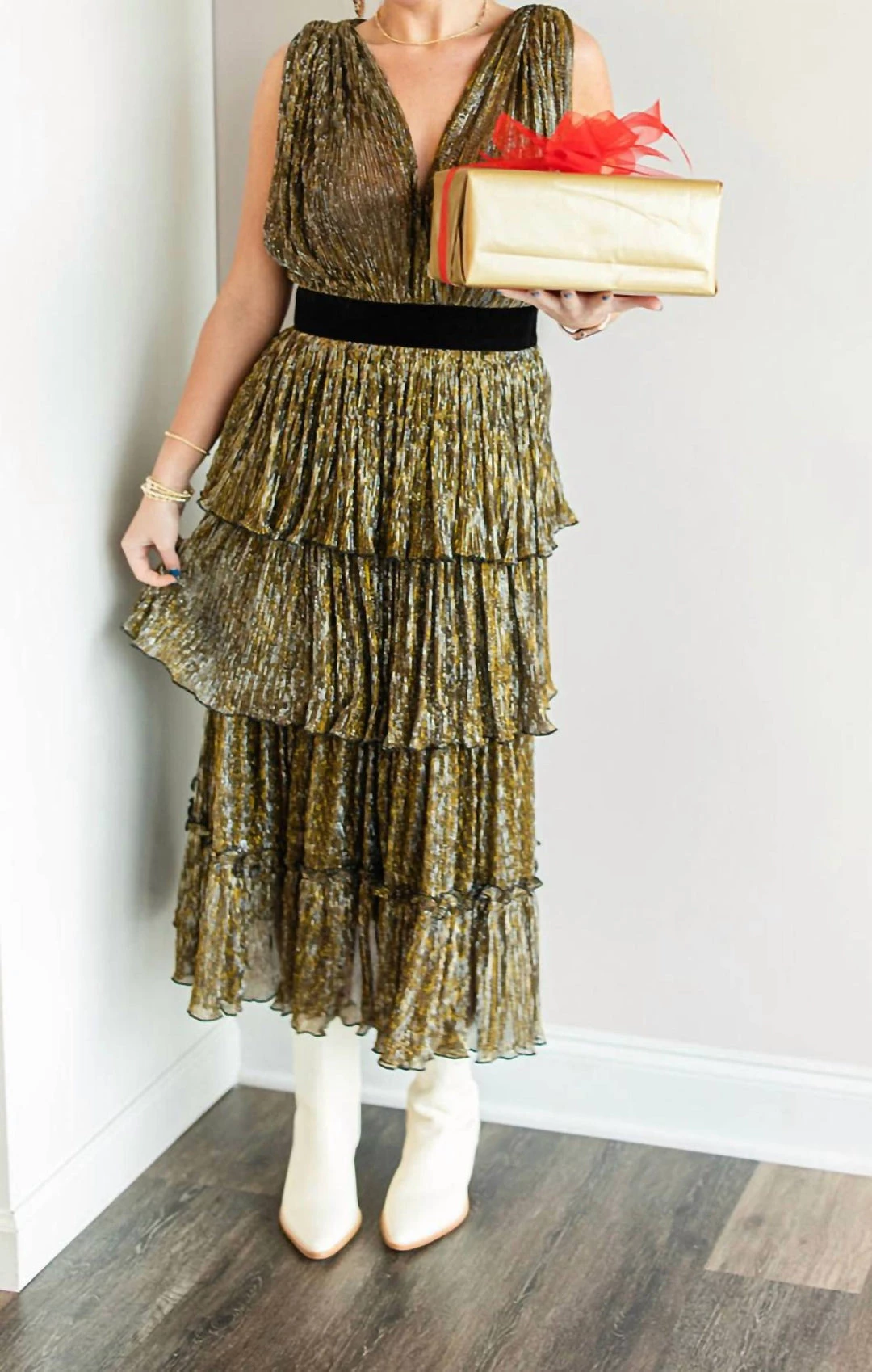 Best deal ๐ Traffic People ๐ฉ women Apogee ๐ Dress in Metallic ๐