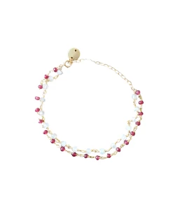 Brand new ⭐ A Blonde and Her Bag Jewelry 👩 women Willow Bracelet in Ruby and Moonstone 🥰