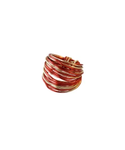 Best deal 💯 A Blonde and Her Bag Jewelry 👩 women Marcia Wire Wrap Ring in Red and Gold 😍