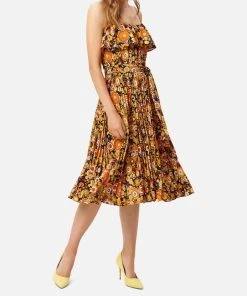Best Sale 🌟 Traffic People 👩 women Catherine Pleated Sun 👗 Dress in Multi 🛒
