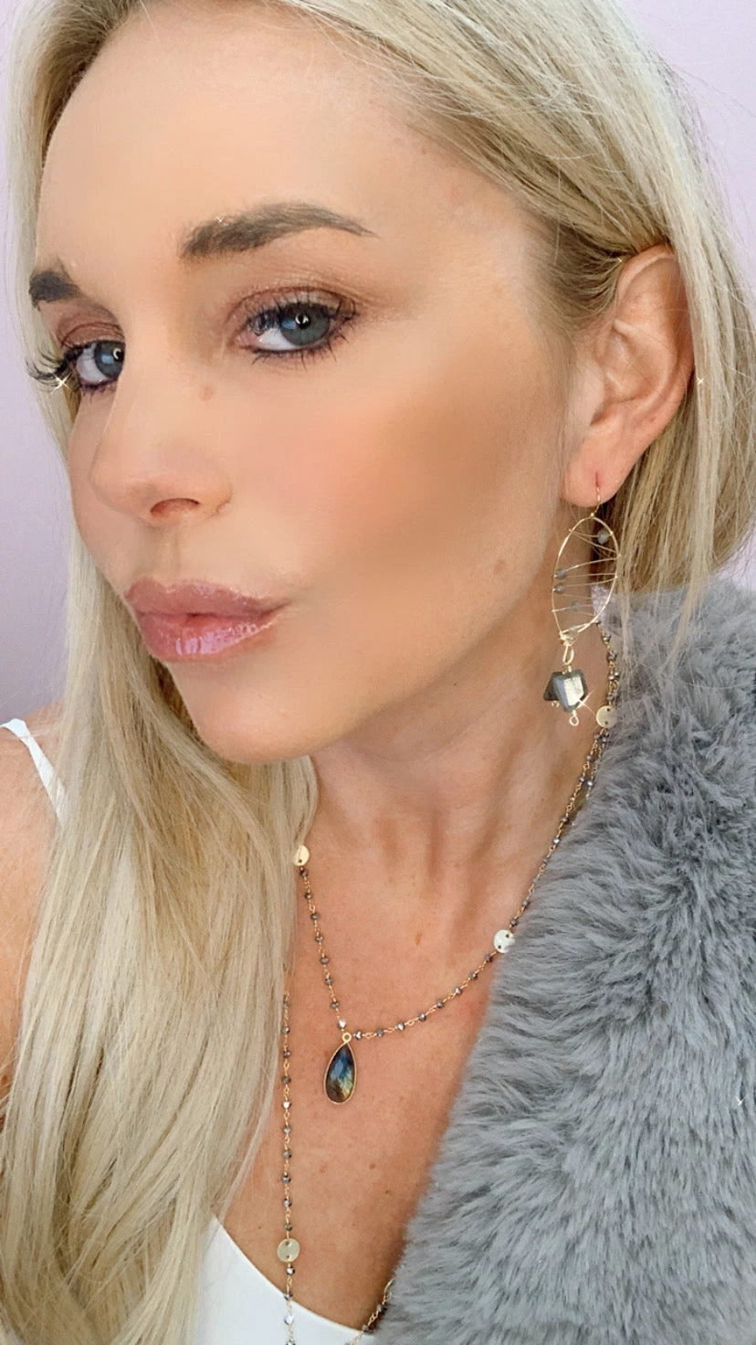 Wholesale π A Blonde and Her Bag Jewelry π© women Malibu Earring in Labradorite π - Image 2