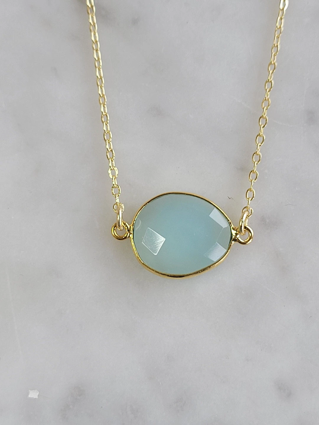Cheapest π€© A Blonde and Her Bag Jewelry π© women Mrs. Parker Necklace in Chalcedony - Brass Chain 𧨠- Image 2