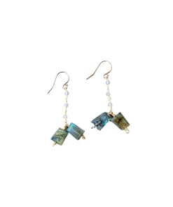 Outlet ✨ A Blonde and Her Bag Jewelry 👩 women La Jolla Earring in Labradorite 😉