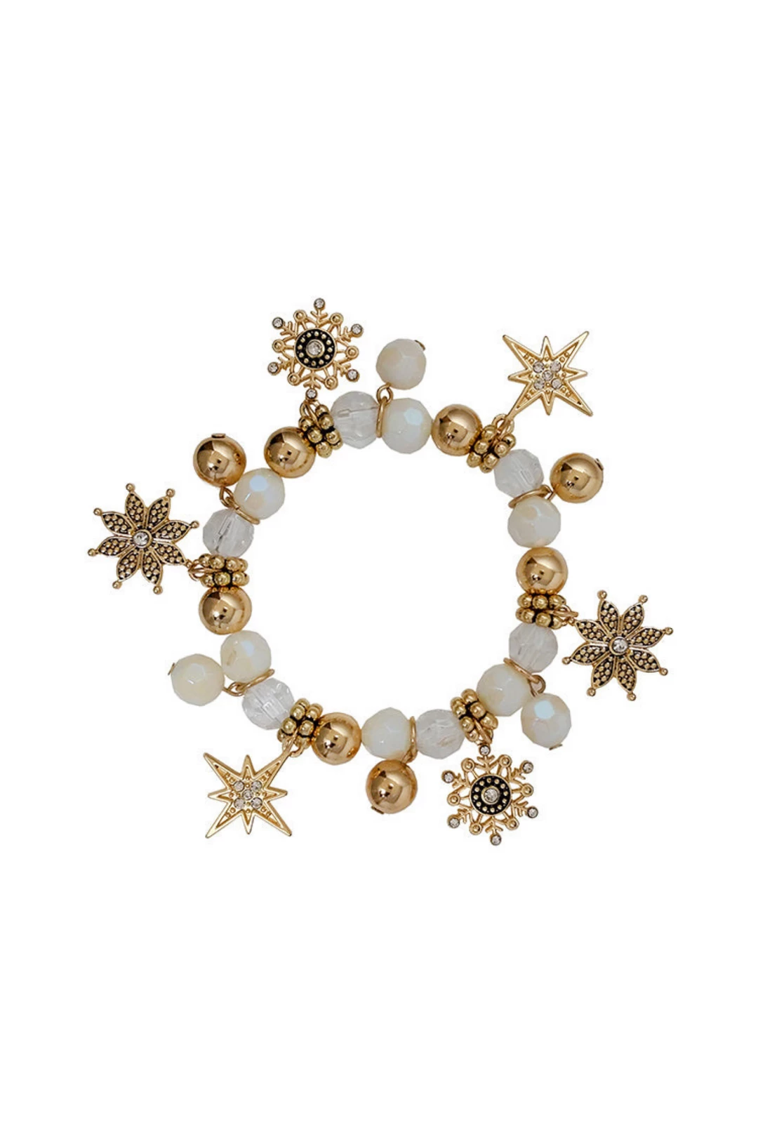 Wholesale โ A Blonde and Her Bag Jewelry ๐ฉ women Snowflake Charm Bracelet in Gold ๐ฅ