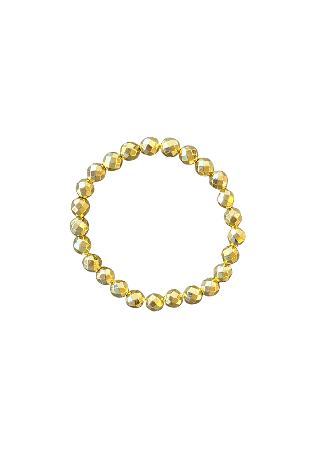 Wholesale π₯° A Blonde and Her Bag Jewelry π© women Spherical Gold Hematite Beaded Stretch Bracelet π