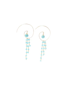 Best Pirce 🎉 A Blonde and Her Bag Jewelry 👩 women Jessica Hoop Earring in Chalcedony 😍