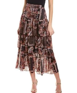 Promo 🧨 women Traffic People Tears Midi 👗 Skirt 😍