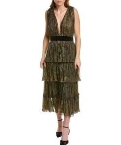 Wholesale 😀 women Traffic People Tiered Midi 👗 Dress ⌛