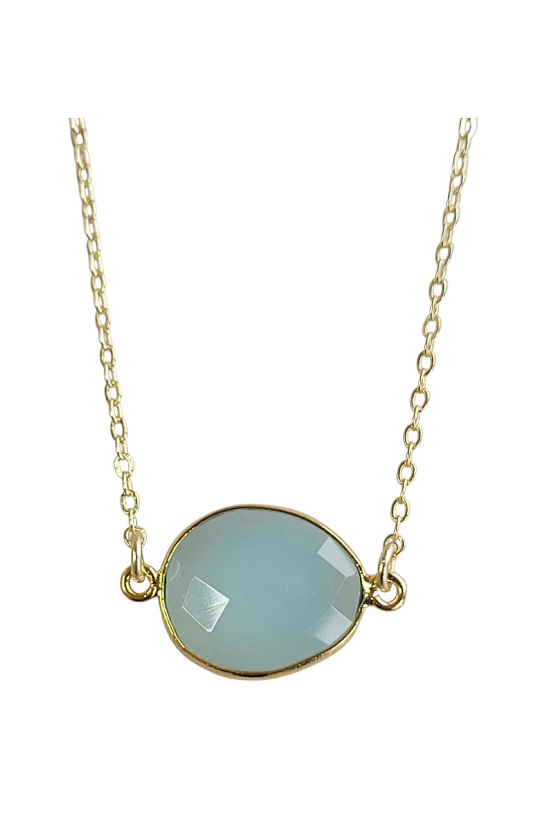 Cheapest π€© A Blonde and Her Bag Jewelry π© women Mrs. Parker Necklace in Chalcedony - Brass Chain π§¨