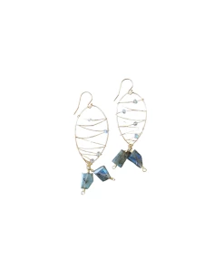 Wholesale 👏 A Blonde and Her Bag Jewelry 👩 women Malibu Earring in Labradorite 🔔