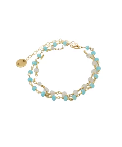 New ๐งจ A Blonde and Her Bag Jewelry ๐ฉ women Willow Bracelet in Chalcedony and Moonstone ๐