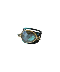 Promo ✨ A Blonde and Her Bag Jewelry 👩 women Torrey Ring in Green with Labradorite 😍