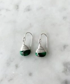 Discount 🎉 A Blonde and Her Bag Jewelry 👩 women Jill Short Drop Earring in Green Mojave Copper Turquoise 🤩