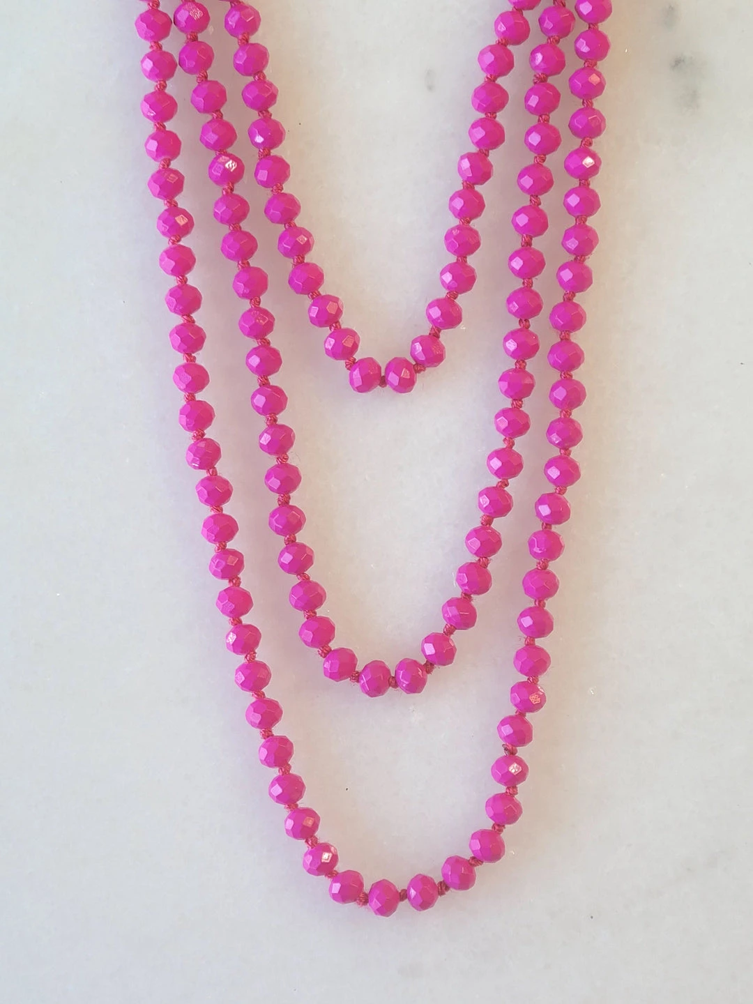 Top 10 π A Blonde and Her Bag Jewelry π© women Fuchsia Crystal Beaded Necklace π - Image 2