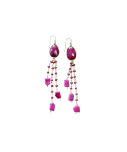 Discount 🛒 A Blonde and Her Bag Jewelry 👩 women Catalina Earring in Ruby 🔥