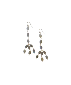 Top 10 ✔️ A Blonde and Her Bag Jewelry 👩 women Labradorite 3 Tier Drop Earrings 🔔