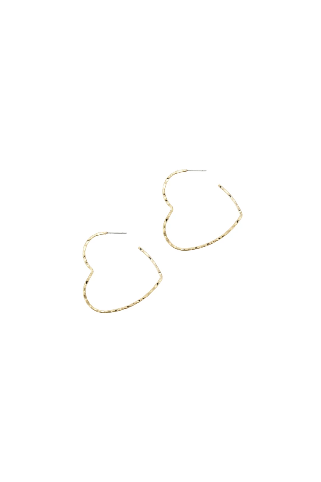 Best Sale 🌟 A Blonde and Her Bag Jewelry 👩 women Gold 🔨 Hammered Heart Earring 🛒