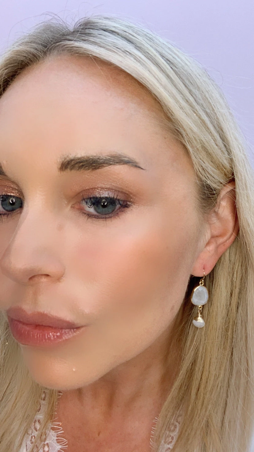 Best Pirce π A Blonde and Her Bag Jewelry π© women Victoria Ojai Earring in Moonstone π - Image 3